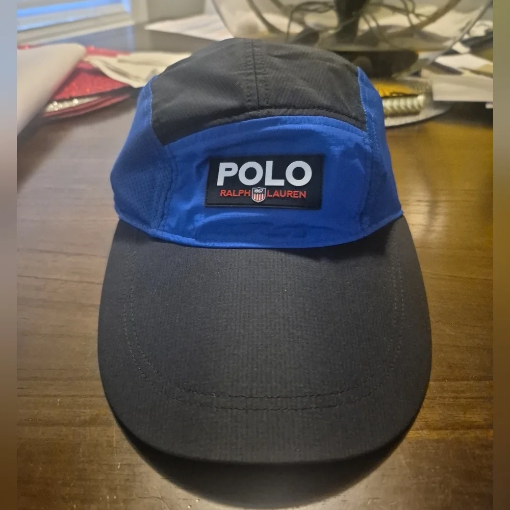 Polo Sport Ralph Lauren Black/Royal Long Bill 5 Panel Hat